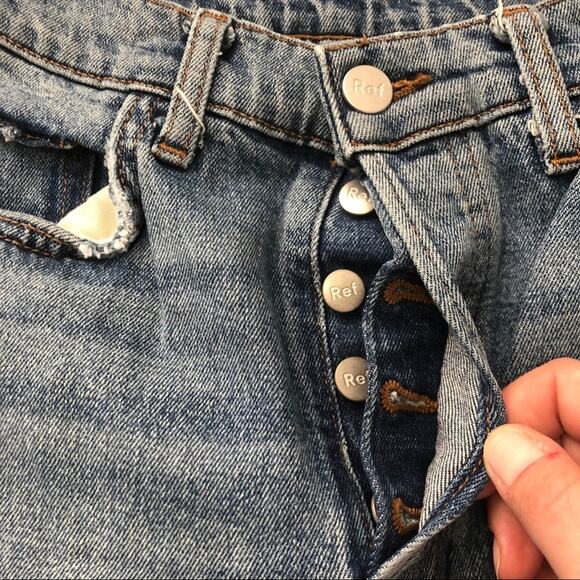 Reformation High Rise rigid skinny denim jeans 26 blue button fly - Picture 4 of 8